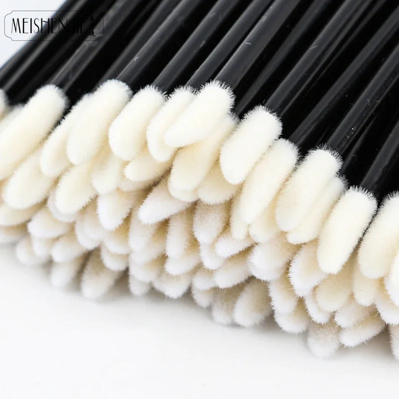 Atacado 50/1000 unidades Pincéis de Lábios Aplicadores – Escova para Cílios, Pincel para Batom, Aplicador de Gloss Labial – Ferramenta de Beleza para Maquiagem