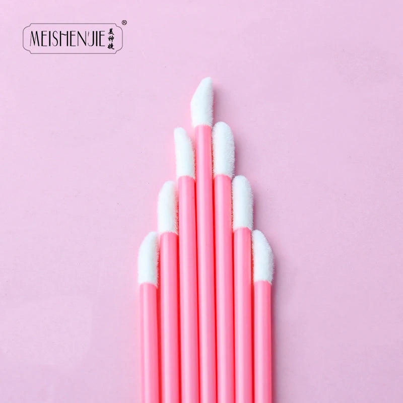 Atacado 50/1000 unidades Pincéis de Lábios Aplicadores – Escova para Cílios, Pincel para Batom, Aplicador de Gloss Labial – Ferramenta de Beleza para Maquiagem