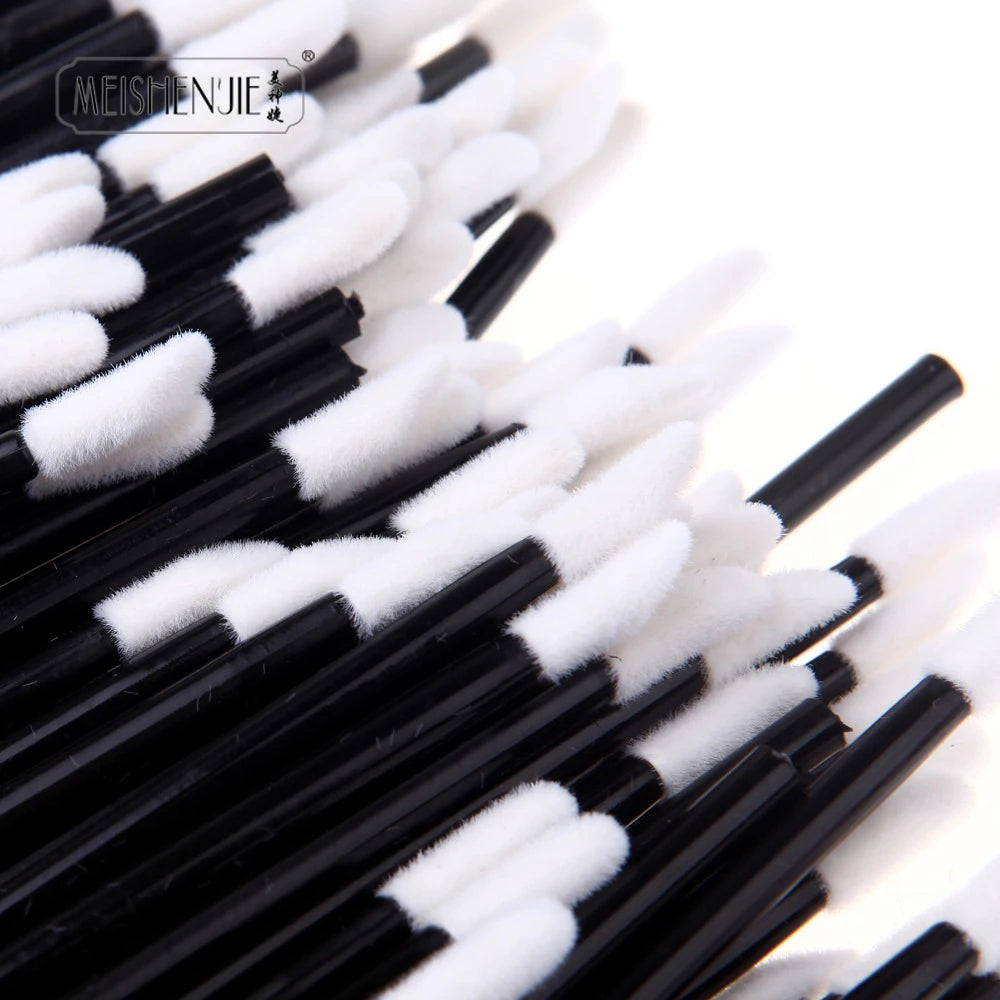 Atacado 50/1000 unidades Pincéis de Lábios Aplicadores – Escova para Cílios, Pincel para Batom, Aplicador de Gloss Labial – Ferramenta de Beleza para Maquiagem