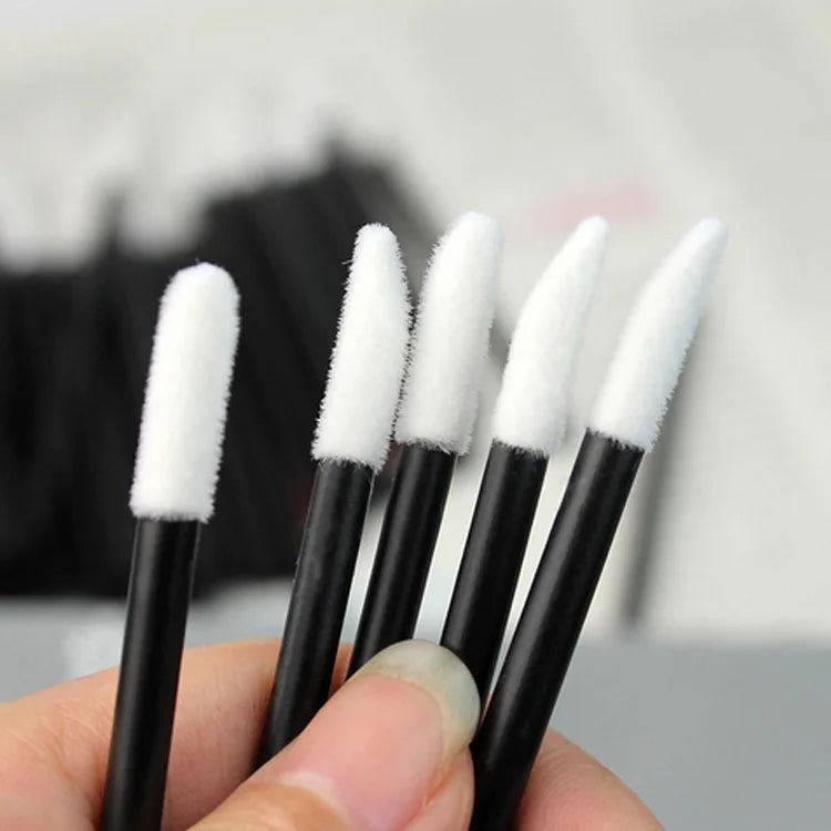 Atacado 50/1000 unidades Pincéis de Lábios Aplicadores – Escova para Cílios, Pincel para Batom, Aplicador de Gloss Labial – Ferramenta de Beleza para Maquiagem