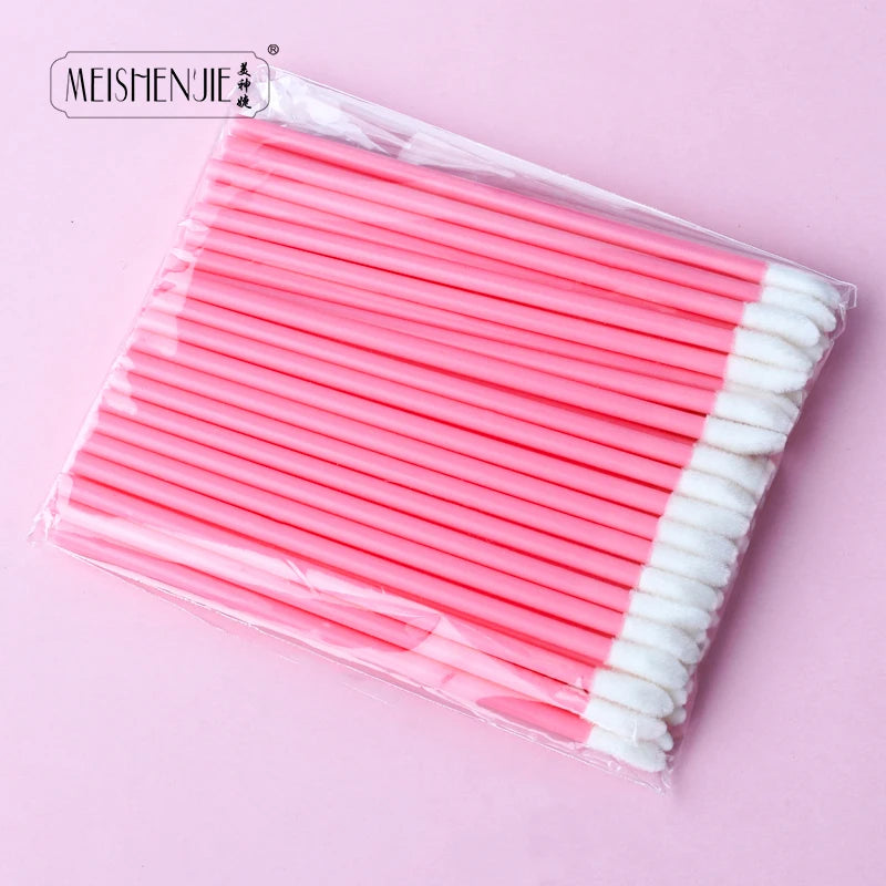 Atacado 50/1000 unidades Pincéis de Lábios Aplicadores – Escova para Cílios, Pincel para Batom, Aplicador de Gloss Labial – Ferramenta de Beleza para Maquiagem