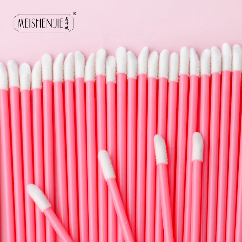 Atacado 50/1000 unidades Pincéis de Lábios Aplicadores – Escova para Cílios, Pincel para Batom, Aplicador de Gloss Labial – Ferramenta de Beleza para Maquiagem