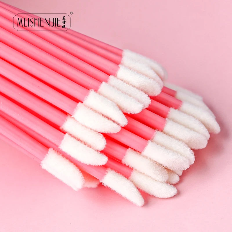 Atacado 50/1000 unidades Pincéis de Lábios Aplicadores – Escova para Cílios, Pincel para Batom, Aplicador de Gloss Labial – Ferramenta de Beleza para Maquiagem