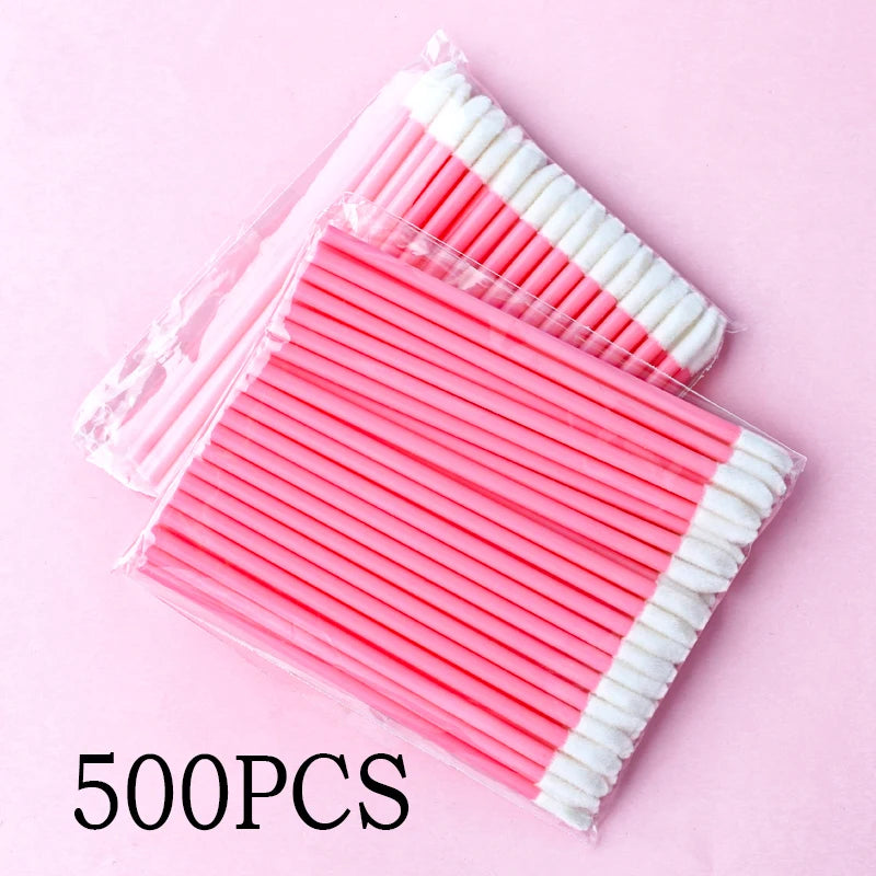 Atacado 50/1000 unidades Pincéis de Lábios Aplicadores – Escova para Cílios, Pincel para Batom, Aplicador de Gloss Labial – Ferramenta de Beleza para Maquiagem