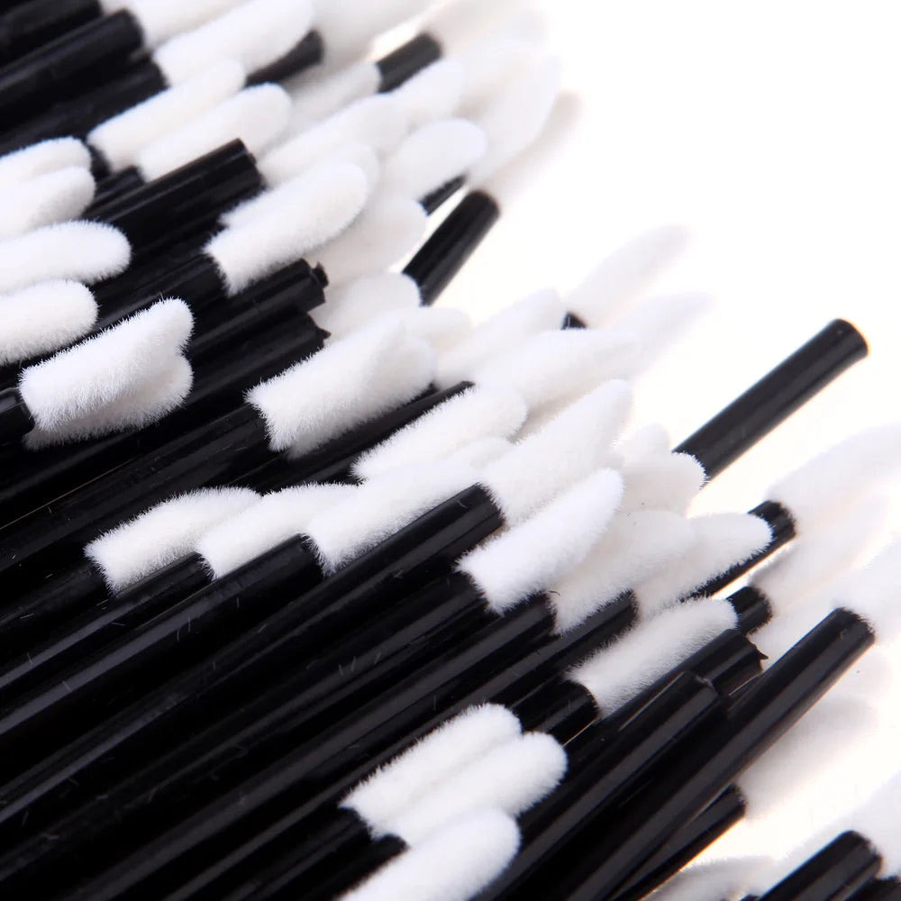 Atacado 50/1000 unidades Pincéis de Lábios Aplicadores – Escova para Cílios, Pincel para Batom, Aplicador de Gloss Labial – Ferramenta de Beleza para Maquiagem