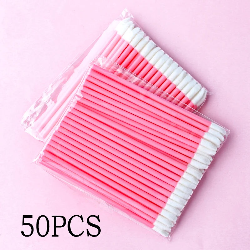 Atacado 50/1000 unidades Pincéis de Lábios Aplicadores – Escova para Cílios, Pincel para Batom, Aplicador de Gloss Labial – Ferramenta de Beleza para Maquiagem