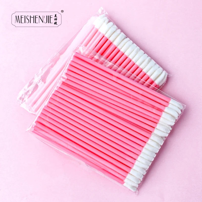 Atacado 50/1000 unidades Pincéis de Lábios Aplicadores – Escova para Cílios, Pincel para Batom, Aplicador de Gloss Labial – Ferramenta de Beleza para Maquiagem