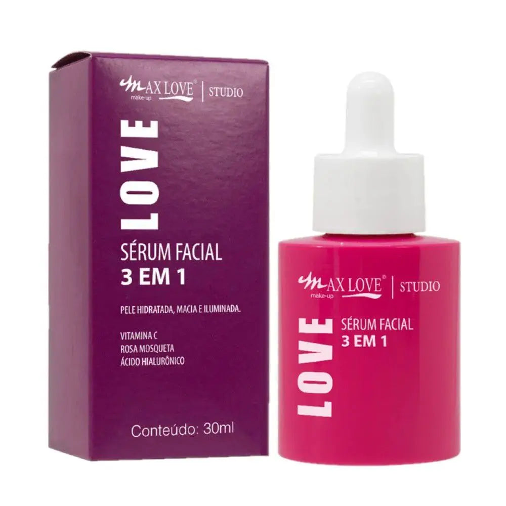 Kit C/3 Serum Max Love Vitamin C + Serum 3 in 1 + Rosehip Serum