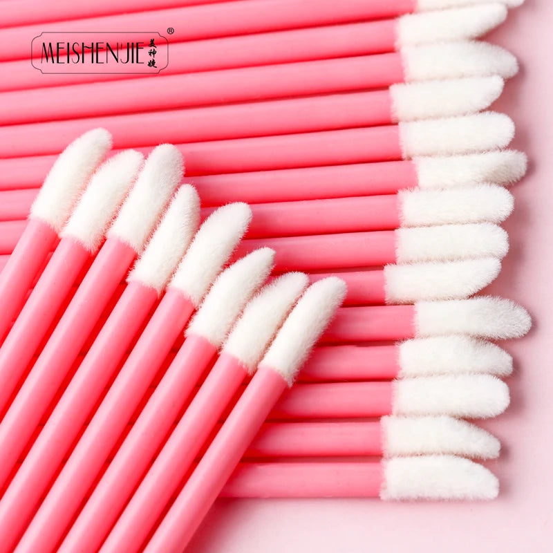Atacado 50/1000 unidades Pincéis de Lábios Aplicadores – Escova para Cílios, Pincel para Batom, Aplicador de Gloss Labial – Ferramenta de Beleza para Maquiagem
